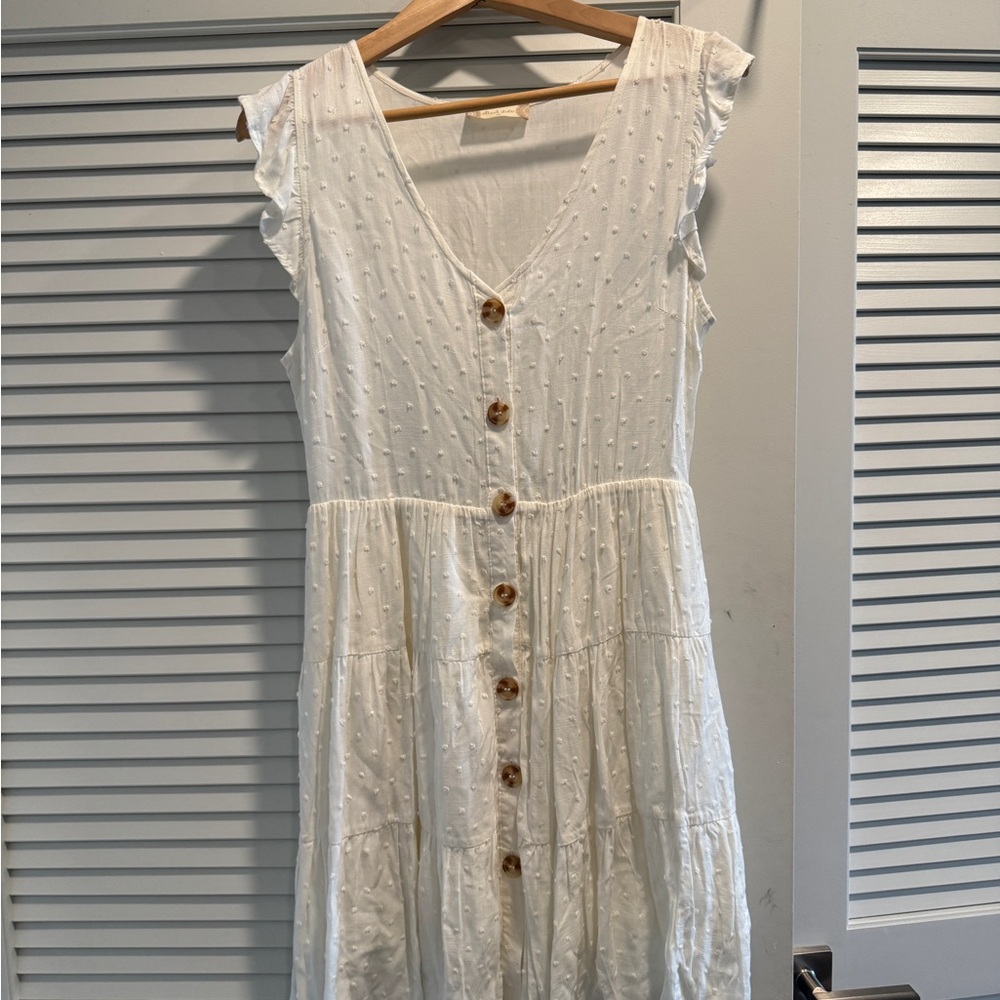 White Button-Down Summer Dress